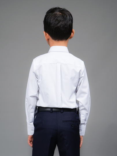 Рубашка для мальчика Slim Fit с длинным рукавом, школьная форма, 7-14 лет