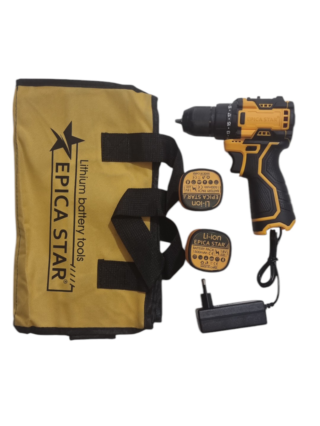 Akkumlyatorli otvyorka drell Epica EP-10184, Lithium cordless drill - 