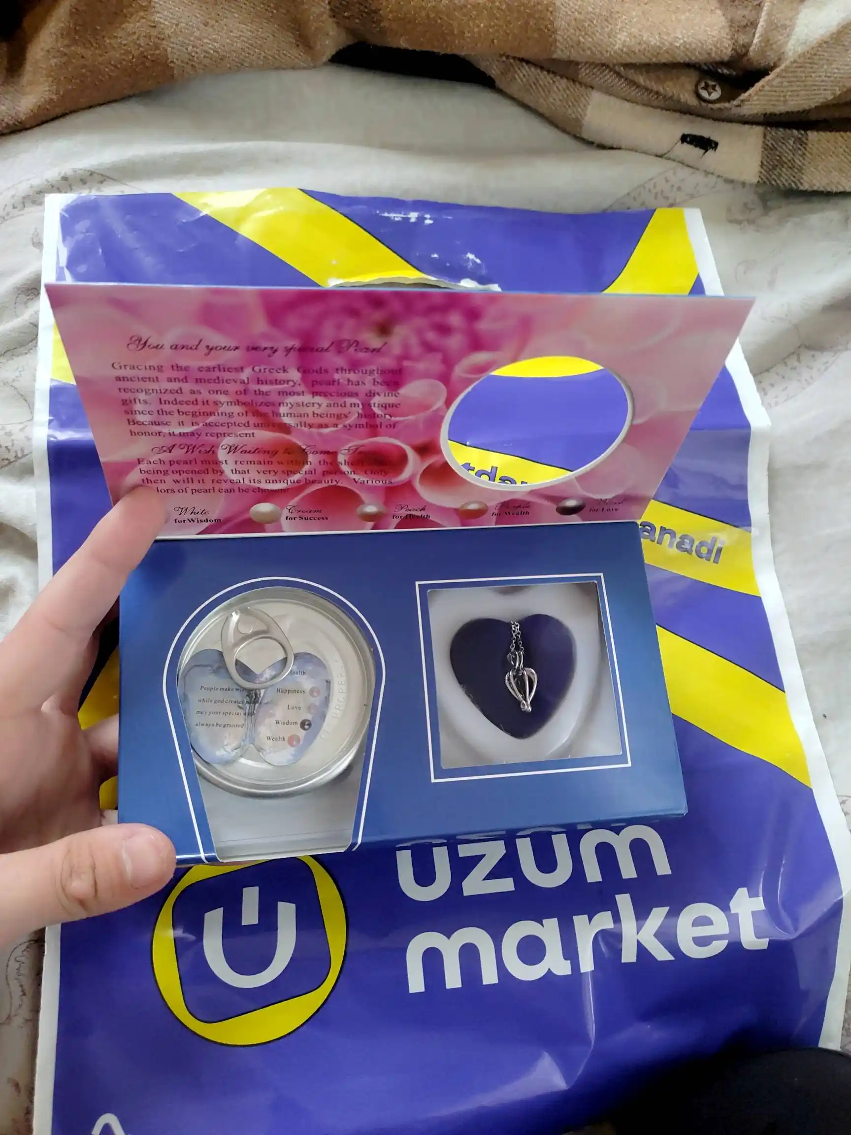 Sevishganlar uchun sovg‘a, osma marjon, chig‘anoq