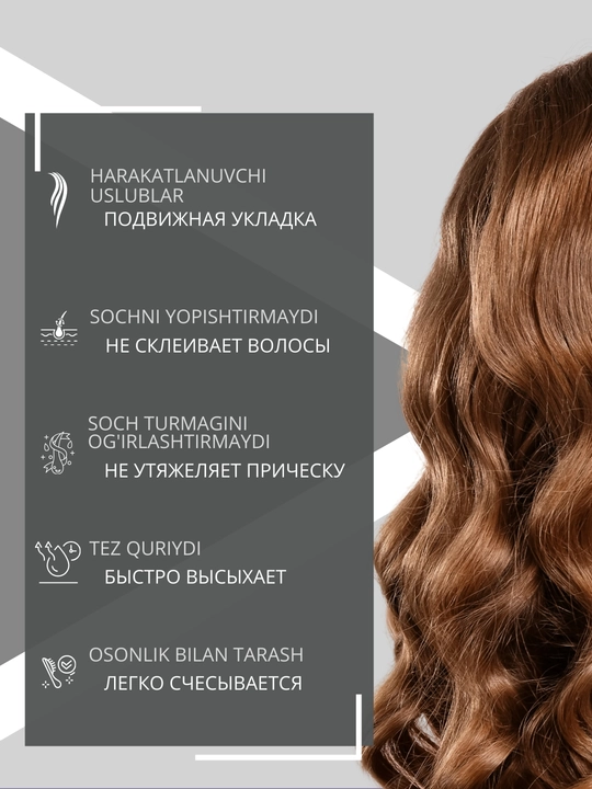 Лак для волос эластичная фиксация Ollin Professional, 450 мл