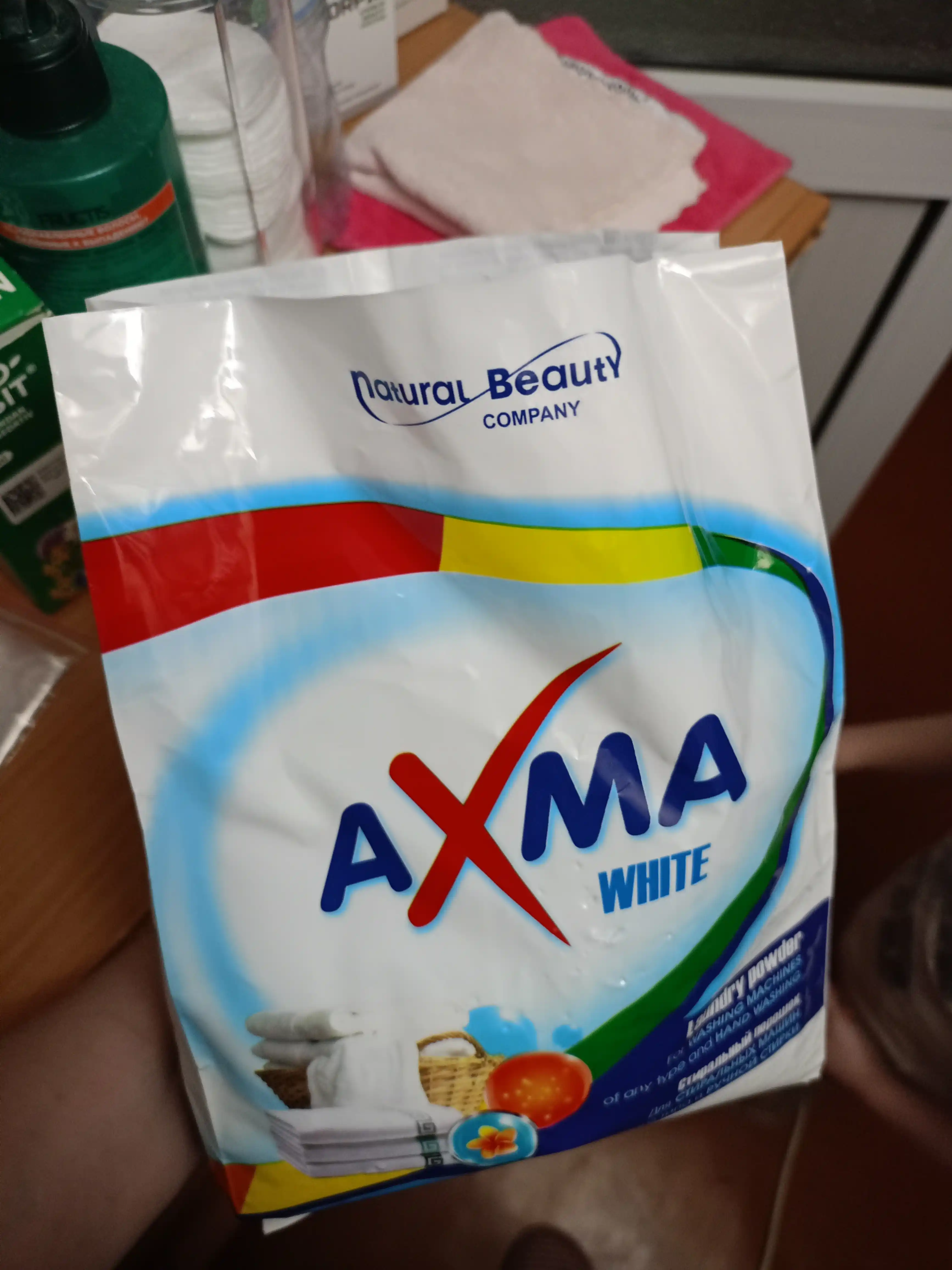 Порошок для стирки АХМА, для белого белья, 2 кг