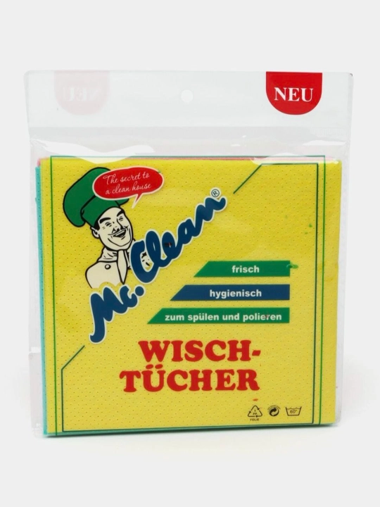 Разноцветные тряпки Mr Clean, для уборки и мытья посуды, 3 штуки в упаковке, 38 * 38 см - 