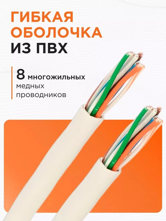 Кабель Ethernet Cat6 LAN, UTP, 30 м