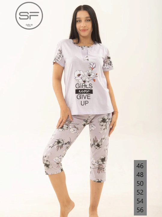 Ayollar pijamasi, 100% paxta