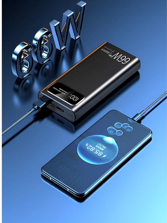Tashqi Power Bank batareyasi, 66W, 20000 mA, tez zaryadlash, 22,5 Vt