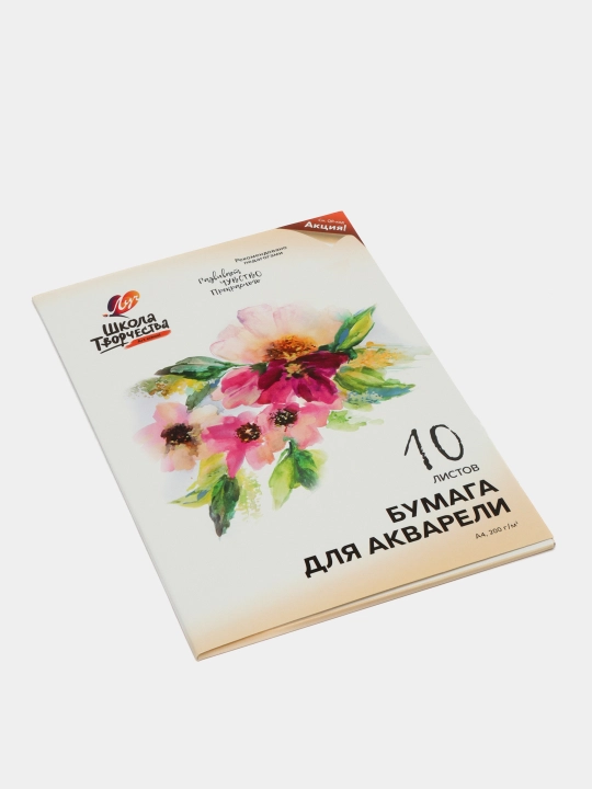Бумага для акварели Луч Школа Творчества, Формат А4, 210 * 297 мм, 10 листов
