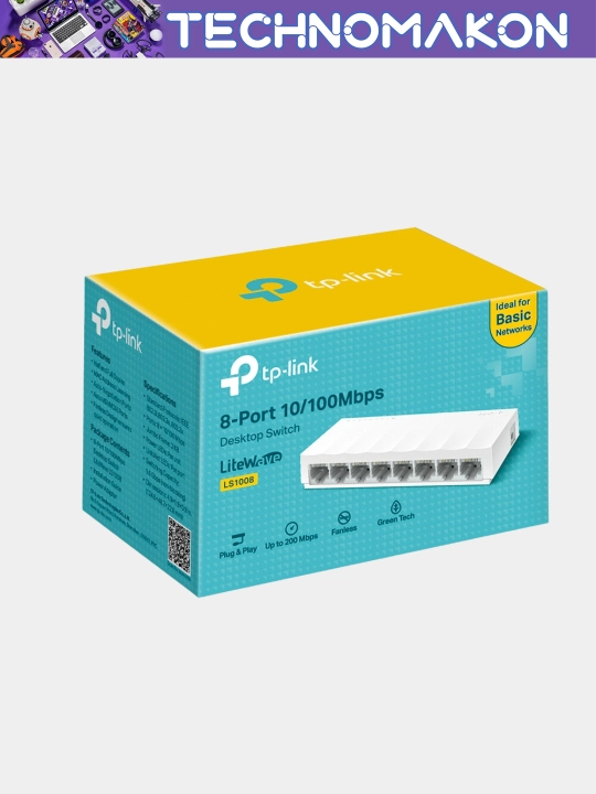 8 portli 10/100 Mbit/s ish stoli kommutatori Tp-Link LS1008 switch