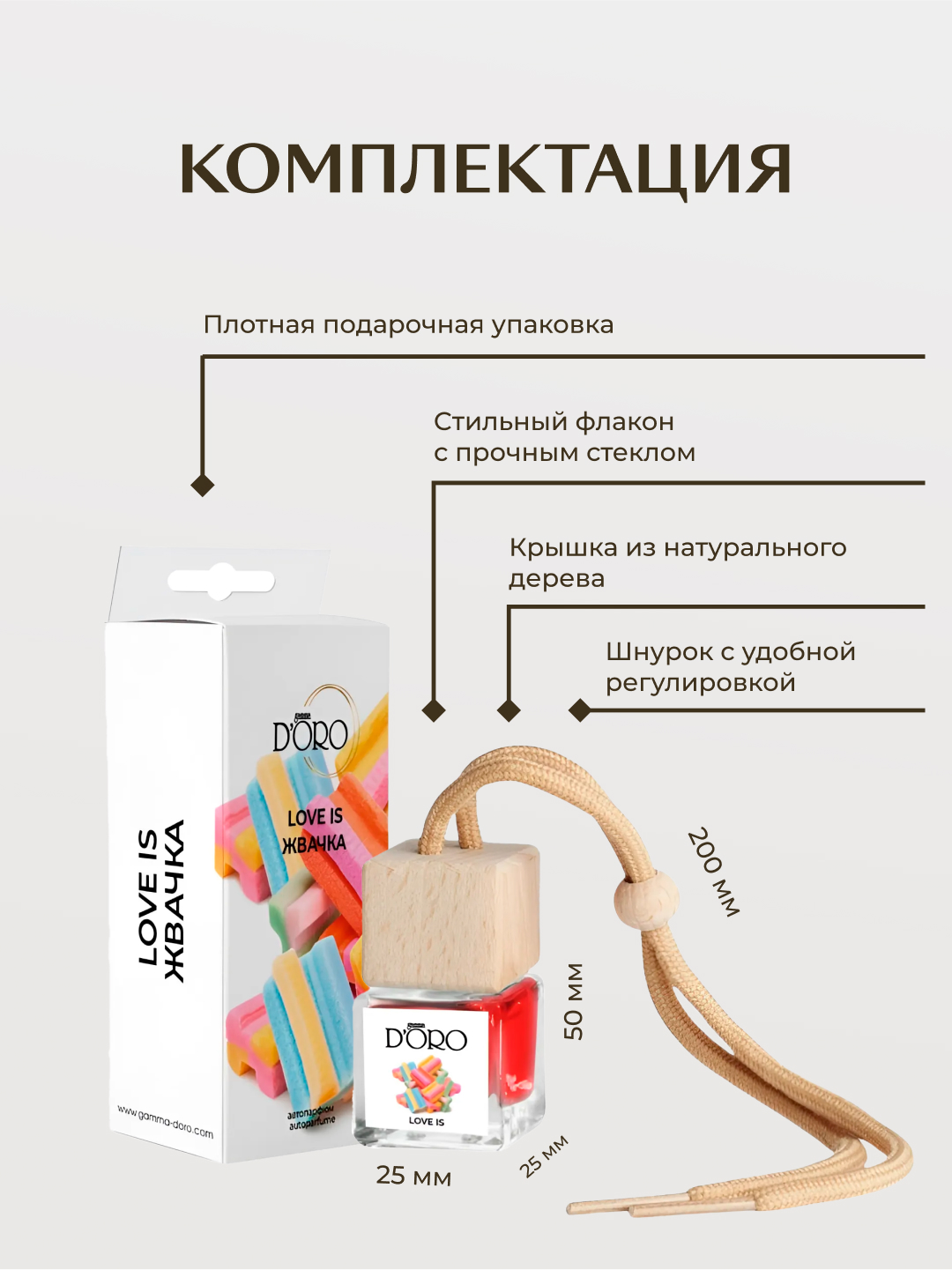 Ароматизатор для автомобиля и дома Gamma D'oro, c ароматов жвачки 10 мл