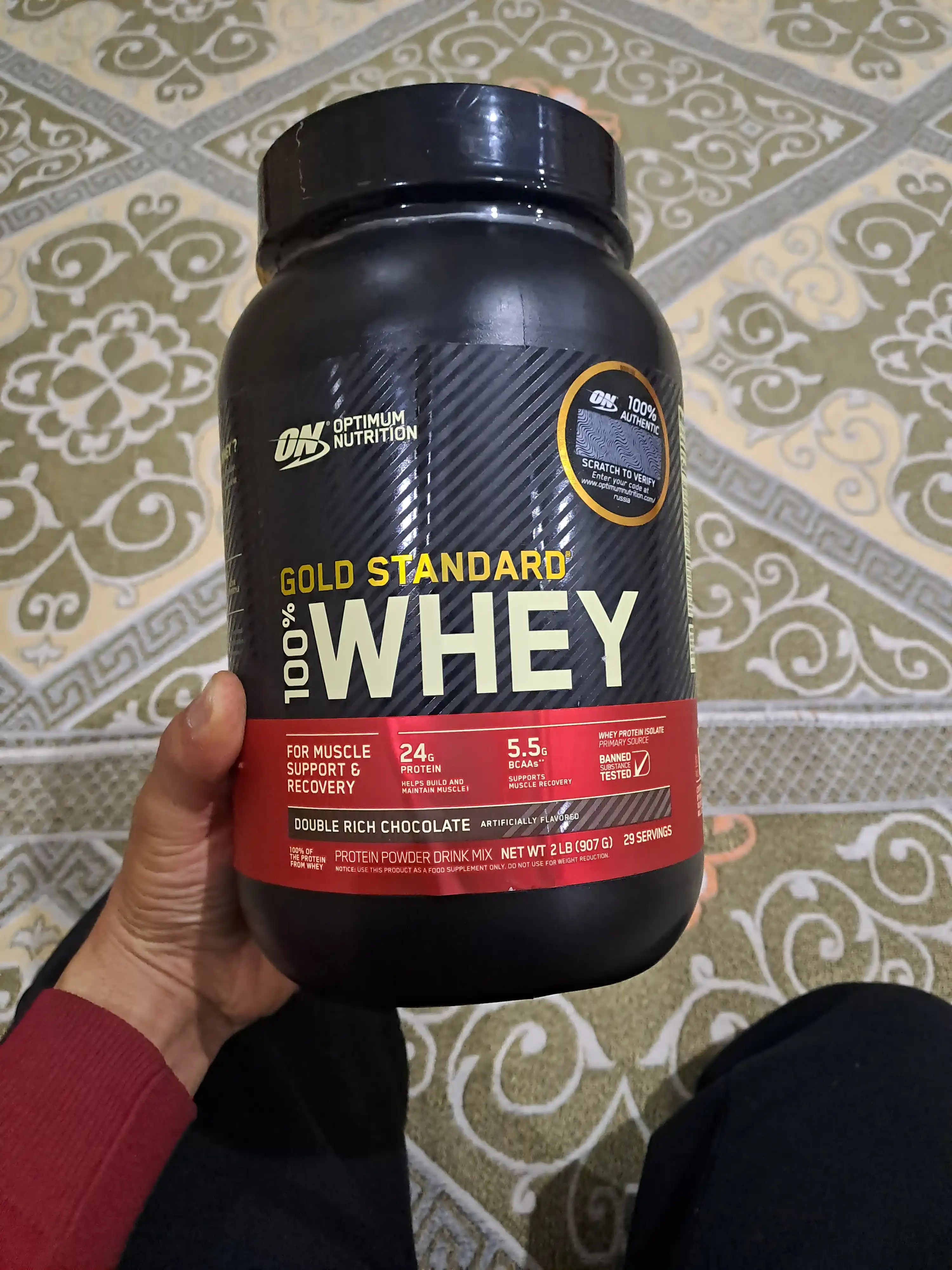 Американский протеин Whey Gold Standard, 907 гр, для набора мышечной массы, с BCAA 5.5 гр