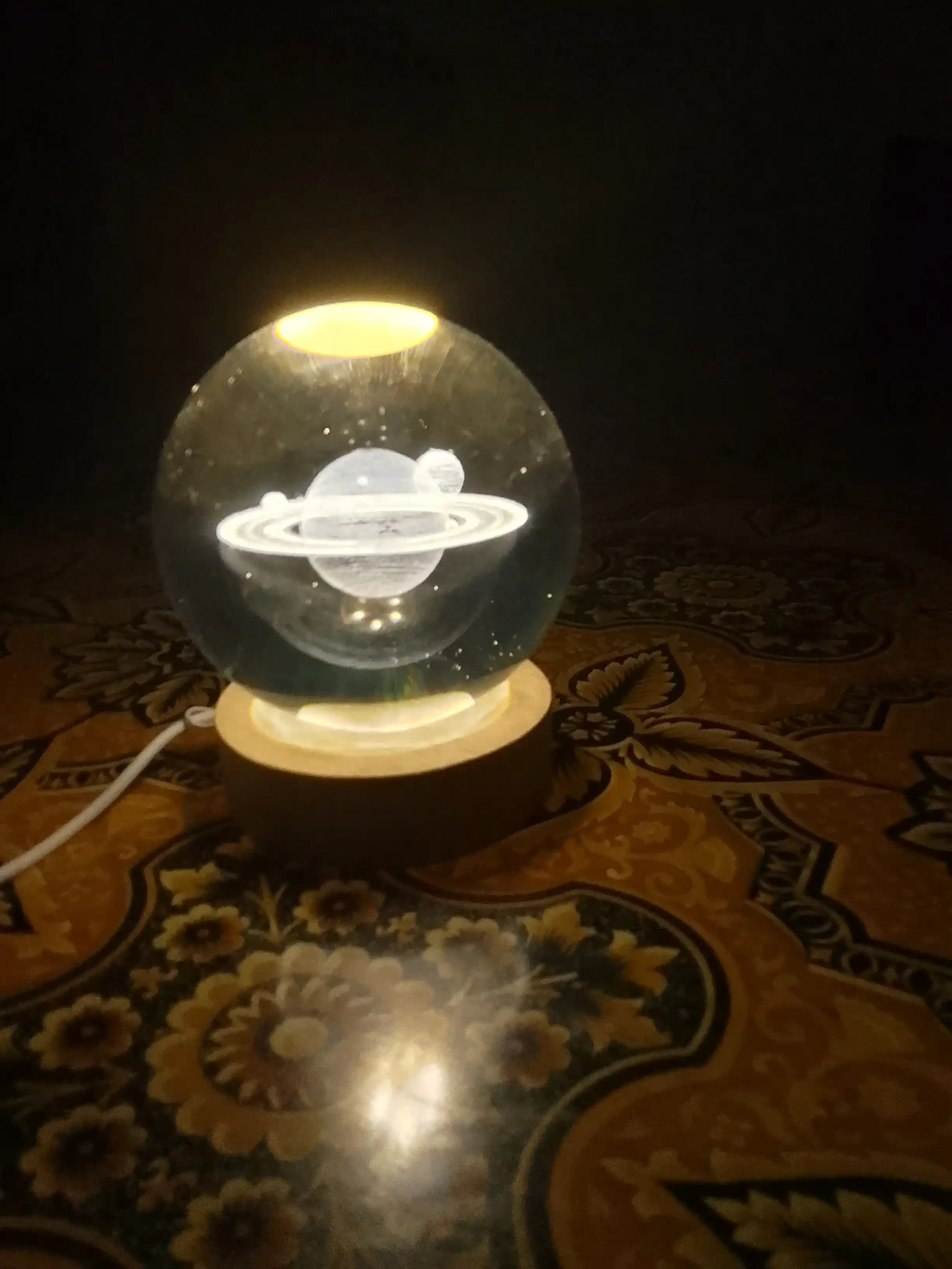 Ночник "Хрустальный шар" 3D, антистресс, настольная лампа, 8 см, светодиодная