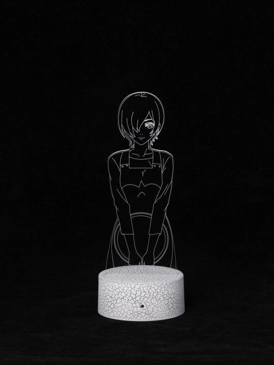 Tungi chiroq Anime Tokyo Ghoul 3D, bosharish pulti, LED RGB yoritgichi va USB bilan, sovga
