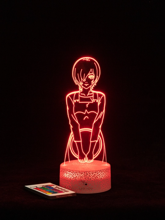 Tungi chiroq Anime Tokyo Ghoul 3D, bosharish pulti, LED RGB yoritgichi va USB bilan, sovga - 