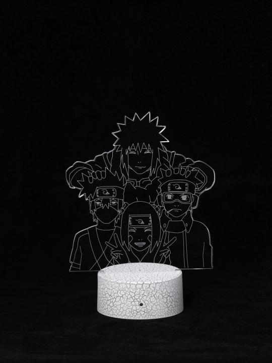 Аниме Наруто, 3D светильник ночник с пультом Naruto, LED RGB подсветкой и USB, подарок