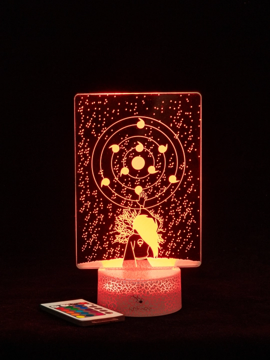 Naruto 3D animesi asosida tungi chiroq, boshqaruv pulti, RGB va USB bilan, sovga - 