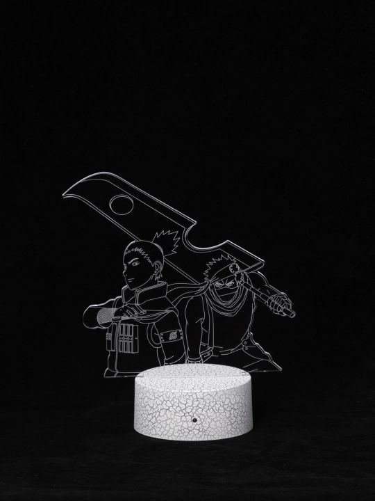 Аниме Наруто, 3D светильник ночник с пультом Naruto, LED RGB подсветкой и USB, подарок