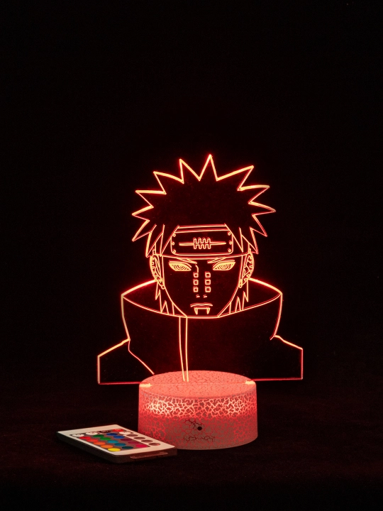 Naruto 3D animesi asosida tungi chiroq, boshqaruv pulti, RGB va USB bilan, sovga - 