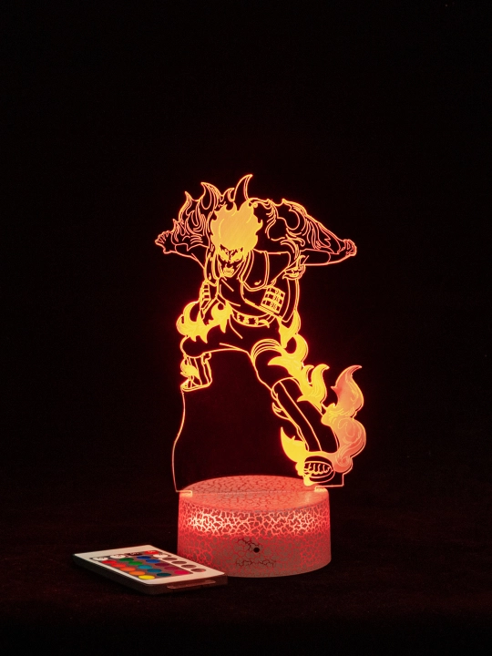 Naruto 3D animesi asosida tungi chiroq, boshqaruv pulti, RGB va USB bilan, sovga - 