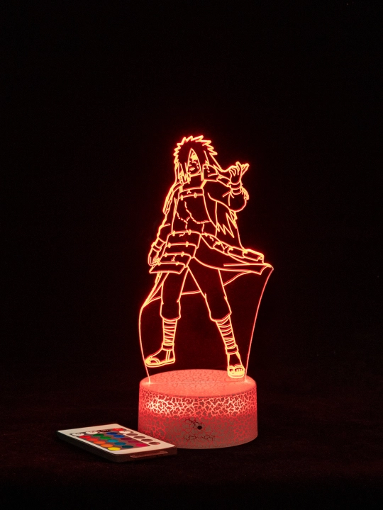 Naruto 3D animesi asosida tungi chiroq, boshqaruv pulti, RGB va USB bilan, sovga - 