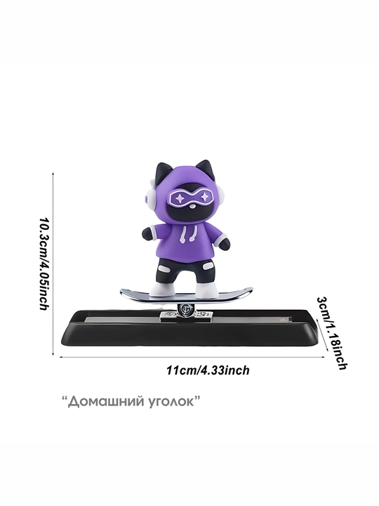 Зайчик-сёрфингист на панель авто, качающаяся фигурка, автомобильный аксессуар