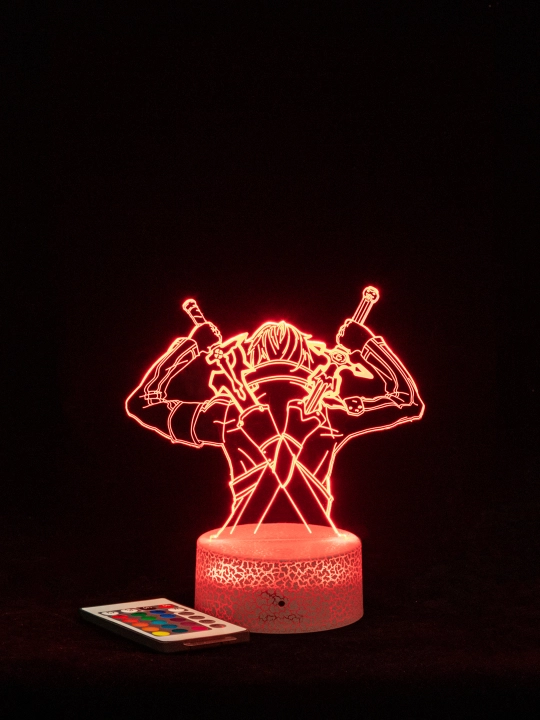 Аниме Мастера Меча Онлайн, Sword Art Online SAO 3D ночник, LED RGB подсветкой, подарок