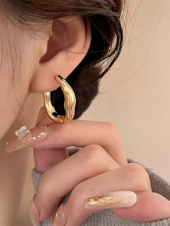 Серьги кольца, круглые, конго серебрянного, золотого, красных цветов