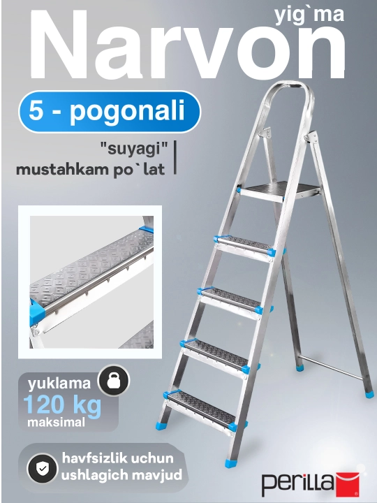 Narvon po'latdan Perilla Yarus 5 pog'onali, o'lchami 99 sm, vazni 5,49 kg