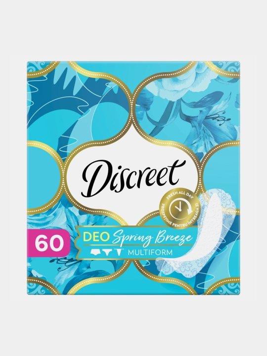 Kundalik prokladkalari Discreet Multiform Bahor shabadasi, 60 dona.