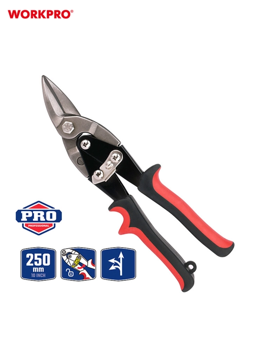 Metall qaychi WorkPro, aviatsiya, chap, 250 mm, WP214016