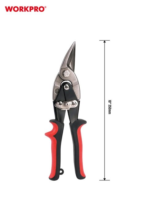 Metall qaychi WorkPro, aviatsiya, chap, 250 mm, WP214016