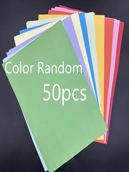 50 dona, A4 formatli rangli qog'oz - 10 ta rang