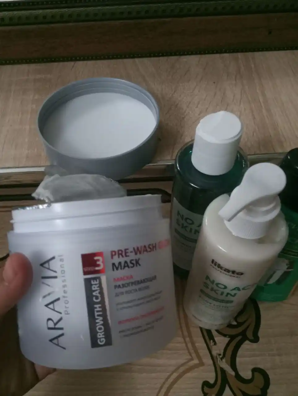 Маска разогревающая для роста волос Pre-Wash Grow Mask, Aravia,  300 мл