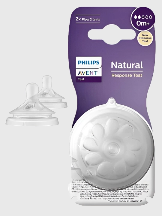 Соска Philips Avent Natural Response, 0+ месяца, медленный поток, 2 шт