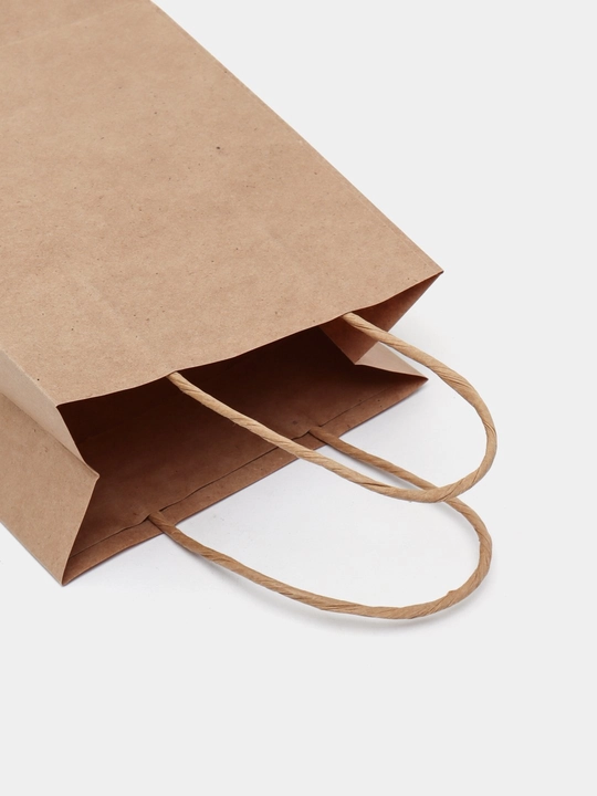 Sovg'a sumkasi bayramona qog'ozli tutqich bilan kraft paketlari 2dona 5dona 10dona 27*21см