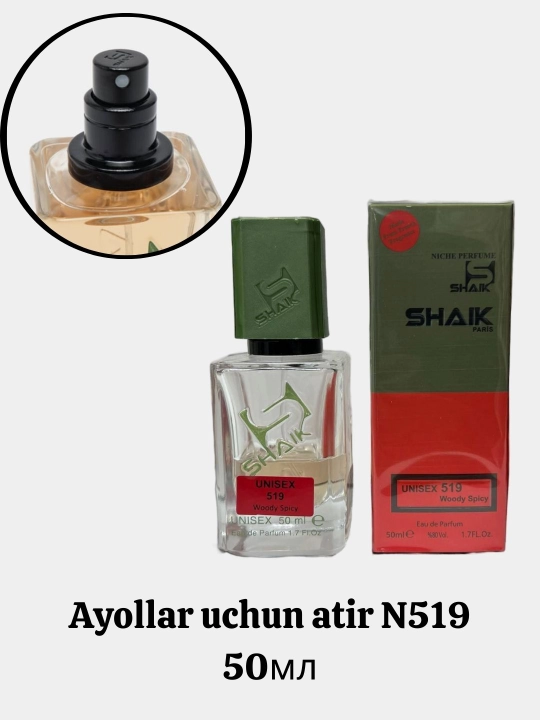 Ayollar uchun Parfyumlangan suv №519  50 ml