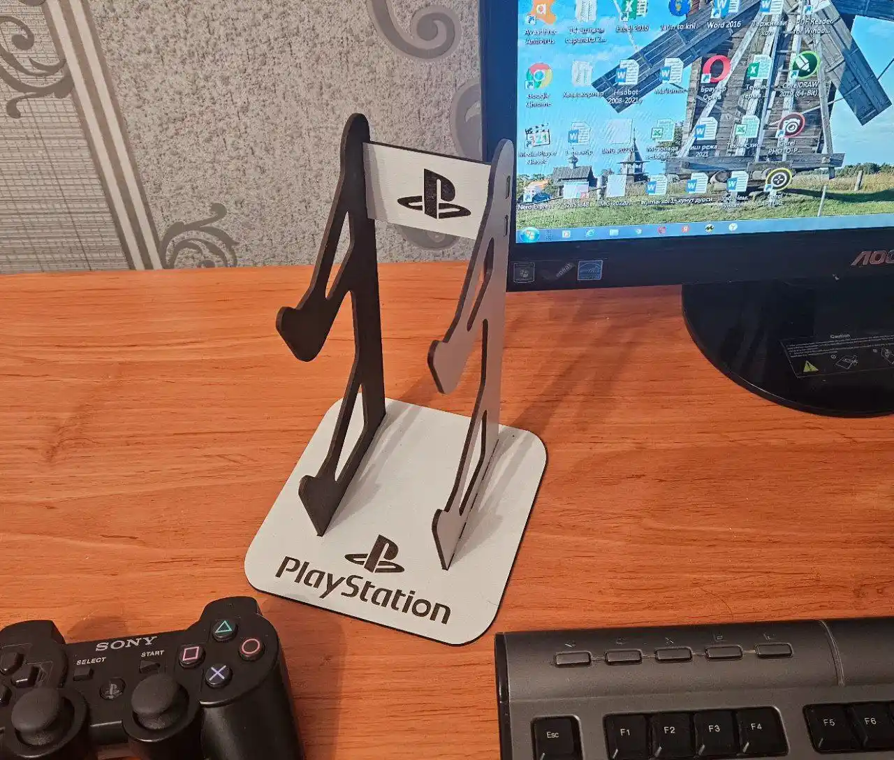 Playstation 3/4/5 подставка для геймпада, 2 штука в комплекте. Royal Wood
