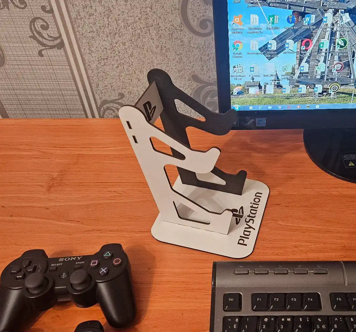 Playstation 3/4/5 подставка для геймпада, 2 штука в комплекте. Royal Wood