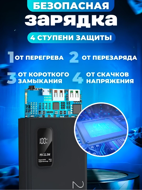 Power bank 20000ma/h 22.5W juda tez quvvatlaydi, 100% sifatli mahsulot