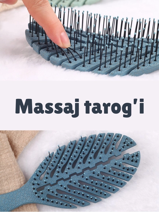 Yogoch' va temir tirgakli massaj soch tarog'i, soch to'kilishiga qarshi