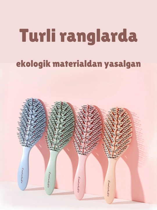 Yogoch' va temir tirgakli massaj soch tarog'i, soch to'kilishiga qarshi