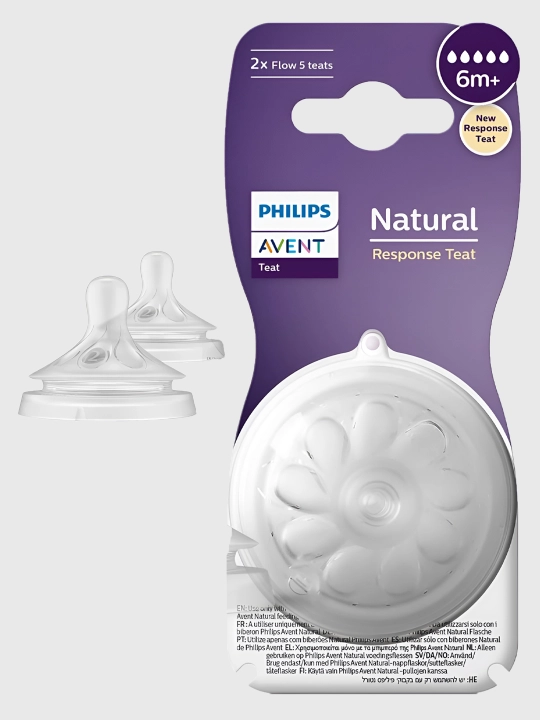 Соска Philips Avent Natural Response, 6+ месяцев, быстрый поток, 2 шт