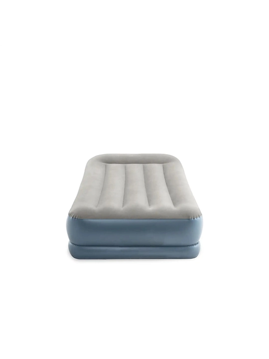Intex надувная кровать "Mid-Rice Airbed", с подголовником и встроенным насосом 220В