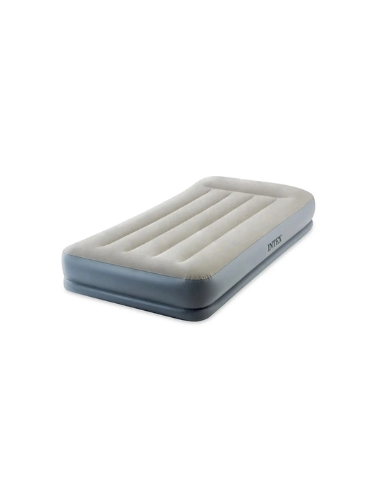 Intex надувная кровать "Mid-Rice Airbed", с подголовником и встроенным насосом 220В