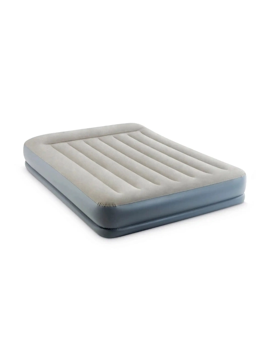 Intex надувная кровать "Mid-Rice Airbed", с подголовником и встроенным насосом 220В