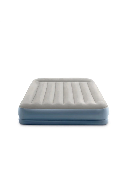 Intex надувная кровать "Mid-Rice Airbed", с подголовником и встроенным насосом 220В
