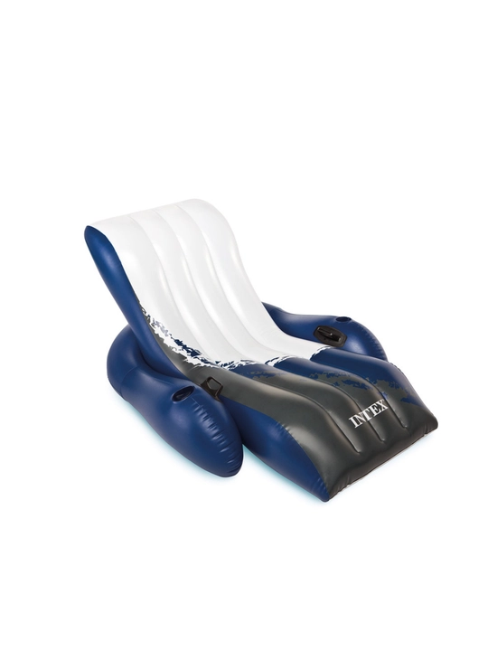 Intex 58868 Надувное кресло-шезлонг для плавания, 180*135 см, с подстаканником и ручками - 