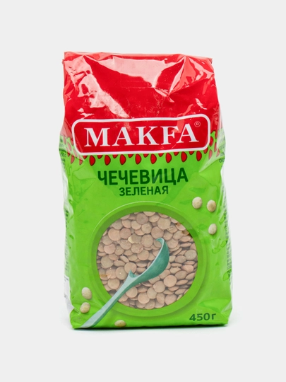 Крупа ''MAKFA'', чечевица зеленая, 450 г — KONTI-P16992E