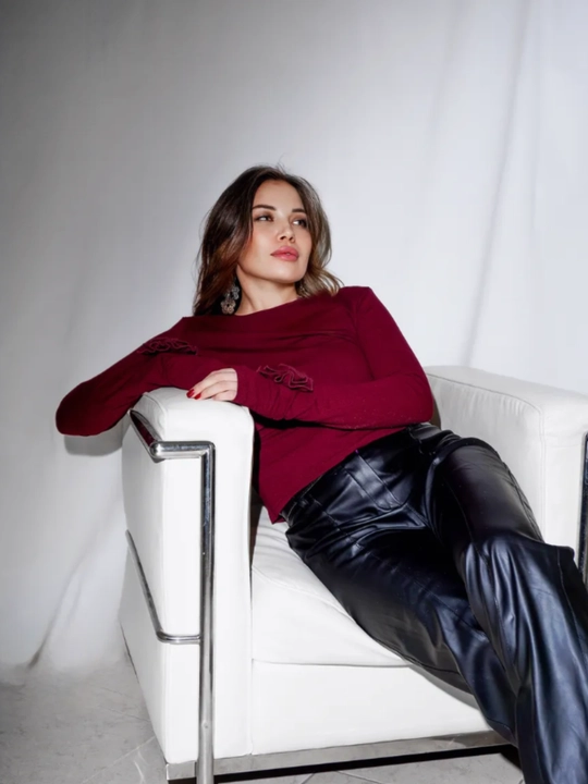 Ayollar longslivi atirgulli uzun yeng, kaliforniya matosi, standart 40-50