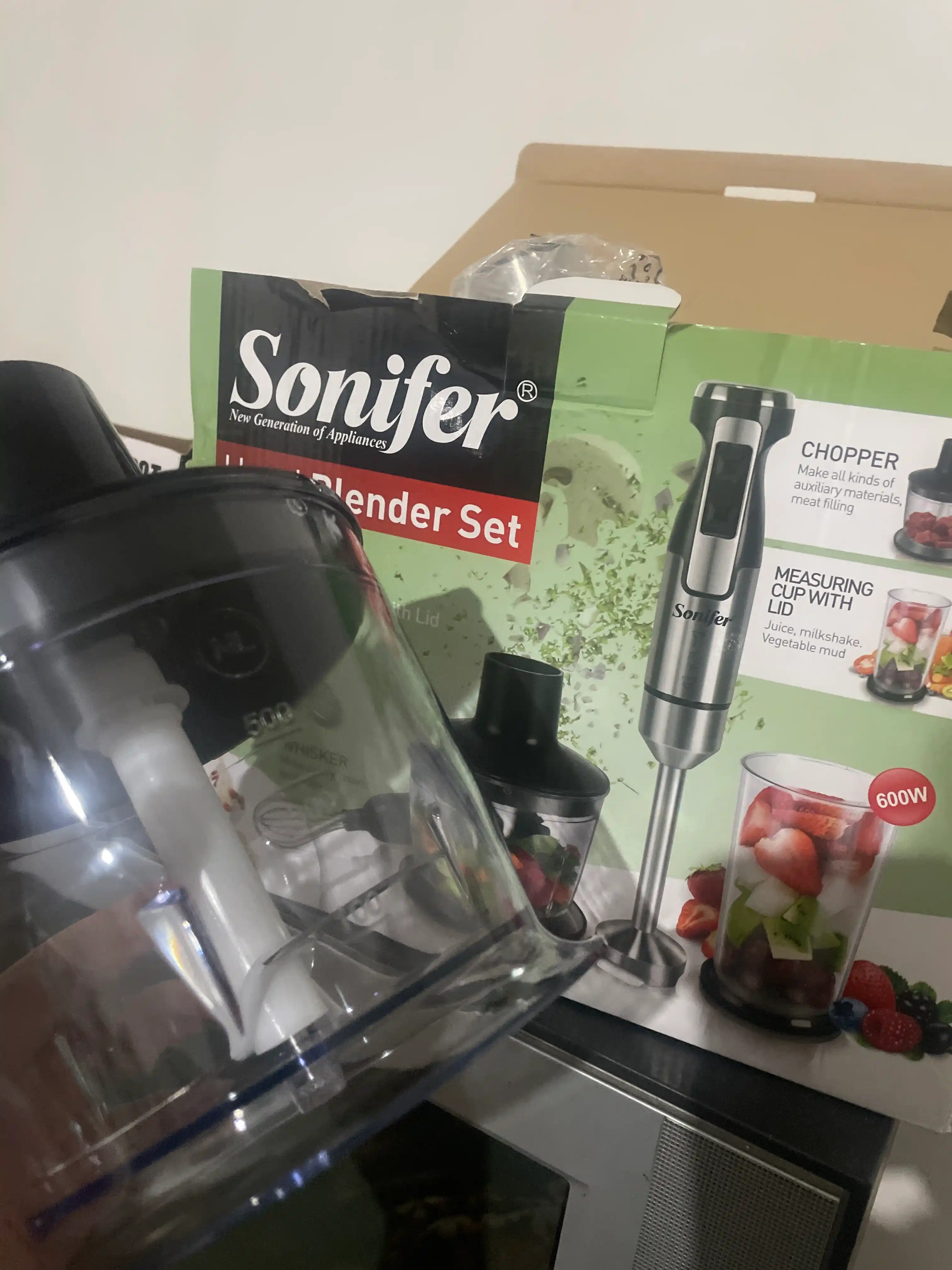 Qo'l blenderi Sonifer SF-8013 maydalagich, mikser, 4 tasi 1 da