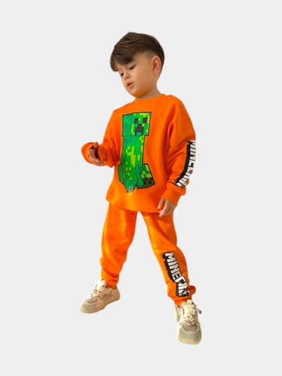Minecraft va o'rgimchak odam o'g'il bolalar sport kostyumi, 3-10 yosh