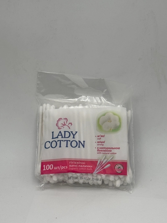 Ватные палочки "Lady Cotton", в полиэтиленовой упаковке, 100 шт - 
